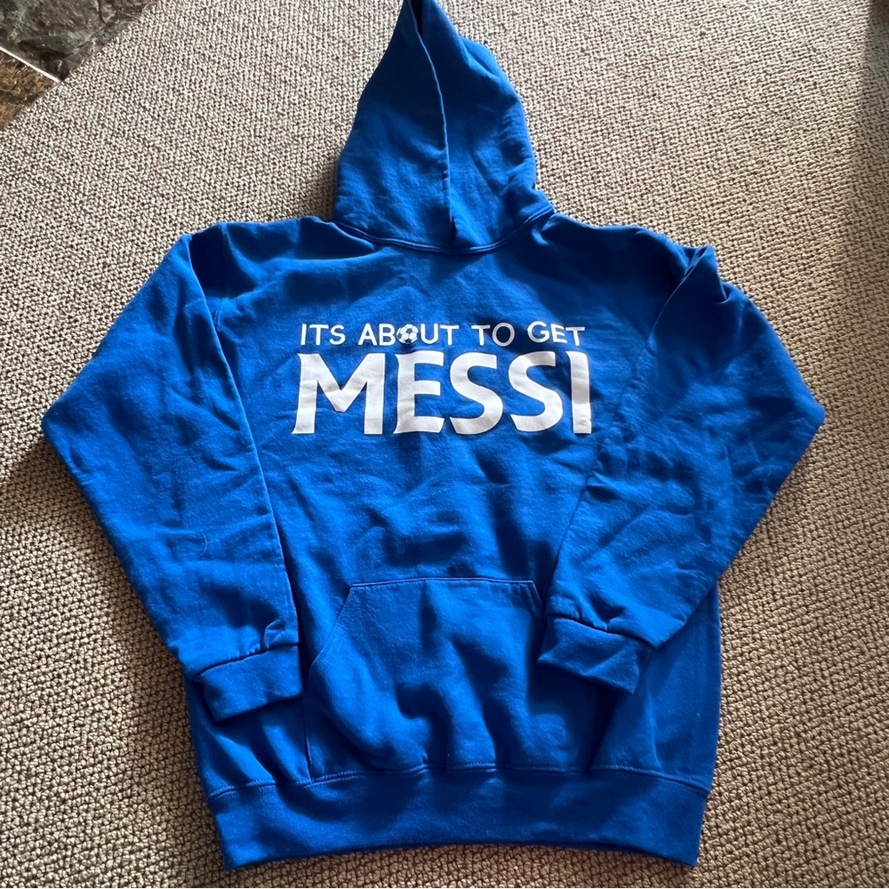 ‘It's About to Get Messi' Soccer Fan Youth Hoodie-xl
